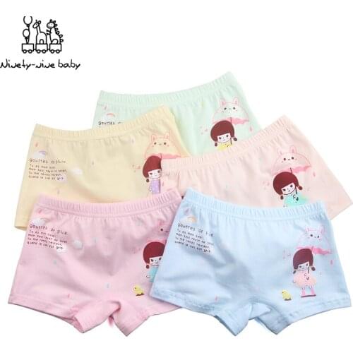 5pcs/set Girls Underwear Children Panties Cartoon Boxer Underwear Kids Cotton Panties Children Underpants Young Girls Underwear