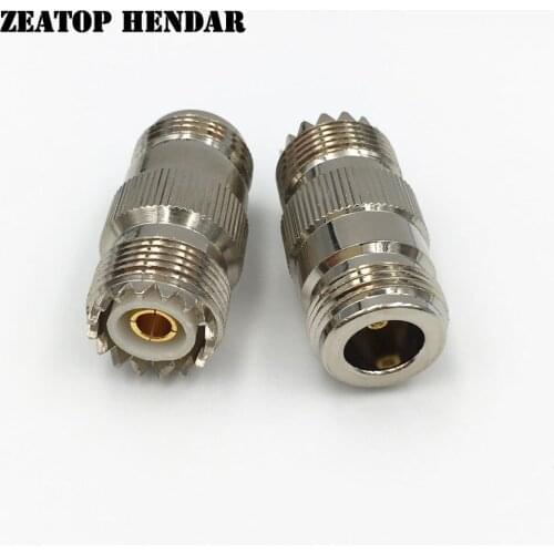 50Pcs Brass N Type Female Jack to UHF SO239 PL259 Female Plug RF Coaxial Straight Connector Adapter