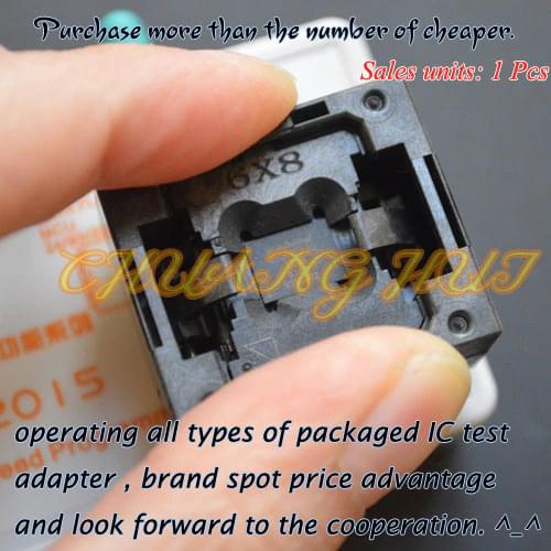 TFBGA24 to DIP8 Programmer Adapter for SPI FLASH BGA24 IC TEST SOCKET size=6x8mm 5x5mm Pitch=1.0mm