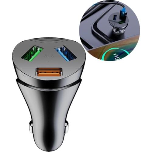 3 Ports USB Car Charger Ipad GPS Cell Phone Automobile Chargers Portable Electronic Accessories for Quickly Charging