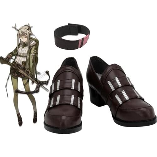 Arknights Firewatch Cosplay Boots Brown Shoes Custom Made Any Size