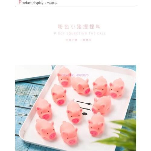 DHL 1000Pcs Squeeze Pig Mochi Squishy Kawaii Animal Slow Rising Squishy Toy Anti-strss Practical Jokes Kids Squishies Cute Toy