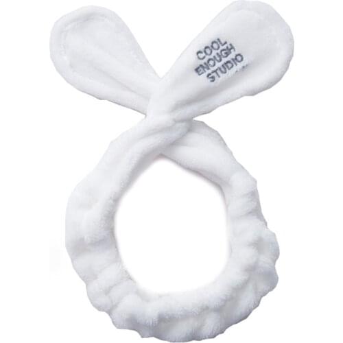 KENSHELLEY 2021 High Quality Hair Accessory Pretty Cute Rabbit Ear Face Wash Hairbands Soft Skincare Make Up Bath Spa Head Bands