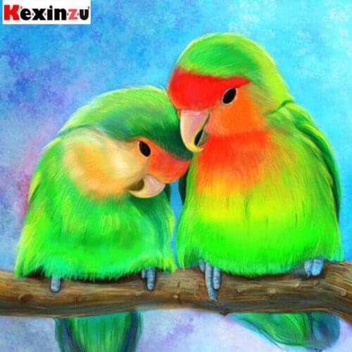 Kexinzu Full 5D DIY Square/Round Diamond Painting Animal Birds 3D Embroidery Cross Stitch Rhinestone Mosaic Home Decor KD28