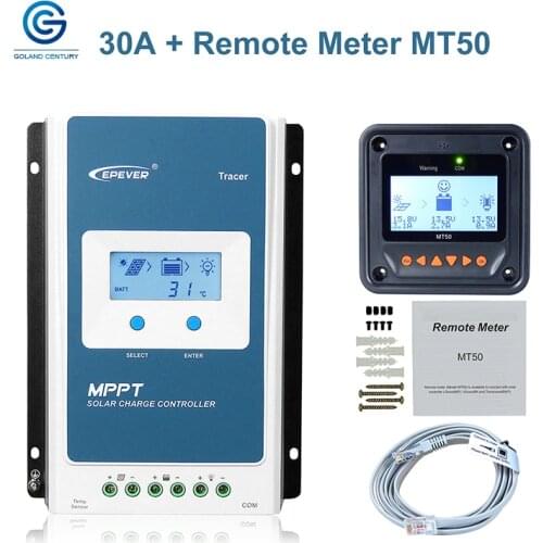 EPEVER MPPT Solar Charge Controller 10A 20A 30A 40A 12V 24V Auto Solar Panel Charge Regulator with LCD Display