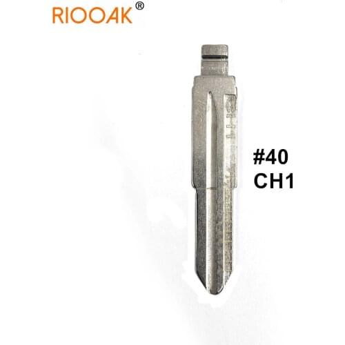 5pcs CH1 #40 2 In 1 Lishi Key Blade Uncut Metal Shearing Teeth Blank Engraved Line Blade For Chevrolet Epica Captiva