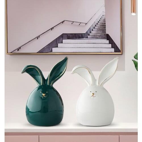 Nordic ins Style Little Round Rabbit Decoration Interior Living Room Decoration Light Luxury Room Decoration Lovely Creative Sma