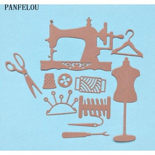 PANFELOU Metal craft Sewing machine series die cutting dies for Scrapbooking/DIY Easter wedding Halloween cards
