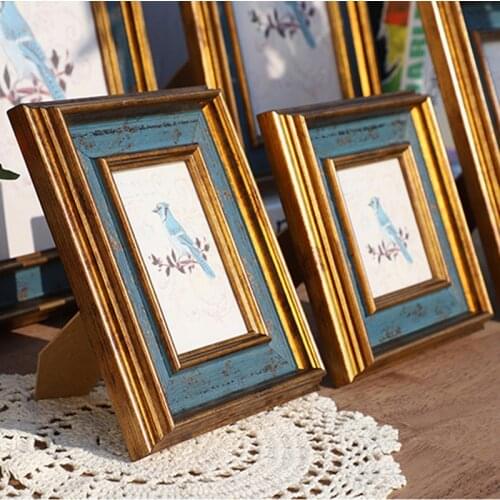 American Retro Photo Frame Set Creative Frames for Pictures Wall 6/7/8/10 Inch Porta Retratos Para Foto Picture Frame Wall Decor