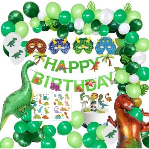 First Birthday Party Balloon Boy Dinosaur Birthday Balloon Arch Kit Dinosaur Balloon Banner Dinosaur Balloon Garland