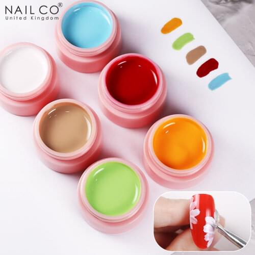 NAILCO 73 Colors/set UV LED Nail Art Gel Polish Nude Series Color Soak Off Lacquers Nail Art Drawing Gel Nail Painting Vanish