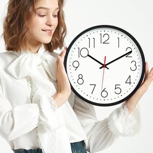 7 Colors Nordic Silent Wall Clock Creative Fashion Living Room Three-dimensional Digital Scale Clock Plastic Clock 12 Inch 30CM