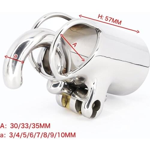PA Puncture Stainless Steel Cock Cage Male Chastity Device With Stealth Lock Penis Lock Cock Ring Chastity Belt for Adult Game