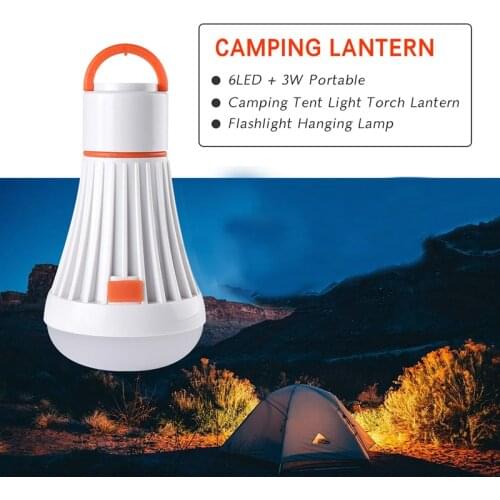 Portable Camping Light Use AAA/18650 4Modes 6Led 3W Flashlight Torch Lanterns Magnet Hanging Lamp Task Lighting For Camping Lamp