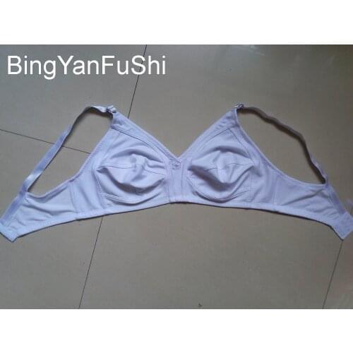 Sexy Women Bra White seamless Polyester Unlined Push Up Full Cup Breathable Cotton lace Lingerie Underwear Plus Size 36C-48F C01