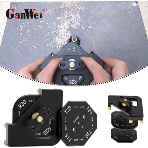 4 in 1 Corner Radius Template Jig Fillet Arc Locator Jig For Trimming Machine, Router