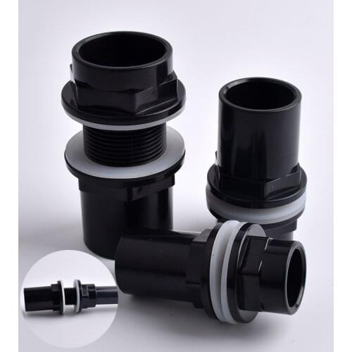 1Pc 20/25/32/40/50mm Hi-Quality PVC Pipe Connectors Thicken Fish Tank Drain Aquarium Inlet Outlet Joints Garden Irrigation
