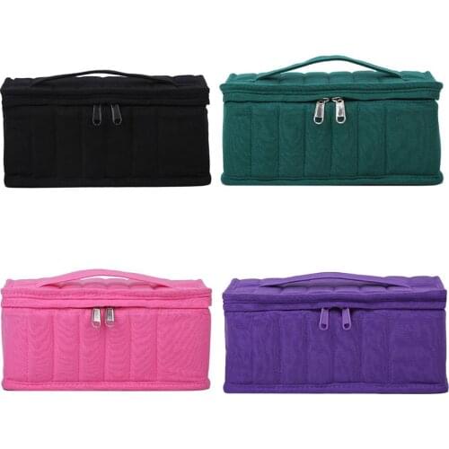 38 Grid Essential Oil Storage Bag Shockproof Travel Essential Oil Bottle Storage Box Organizer For Nail Polish