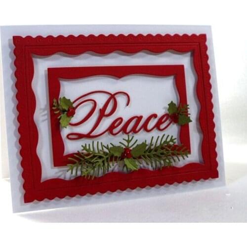 Word Peace Metal Cutting Die Craft DIY Handmade Template Card Album Photo Making Scrapbooking Embossing Stencil Decoration