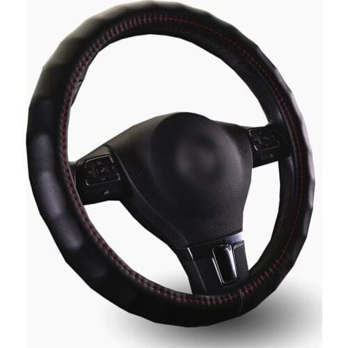 Car steering wheel cover Universal Matching diameter 38cm genuine leather All season non-slip cowhide