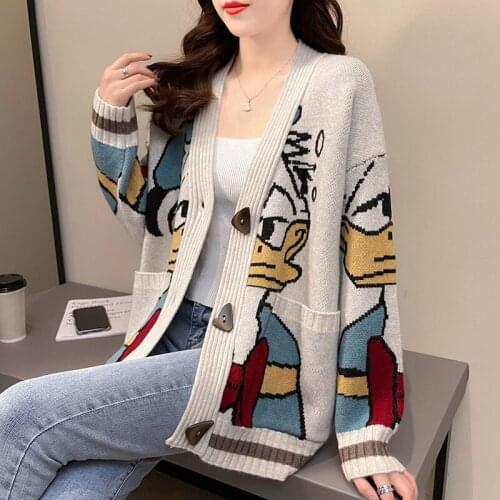 Knitted Cardigan 2021 Spring New Lazy Style Loose Knit Sweater Cardigan Sweater Jacket Female Niche Design Top Trend