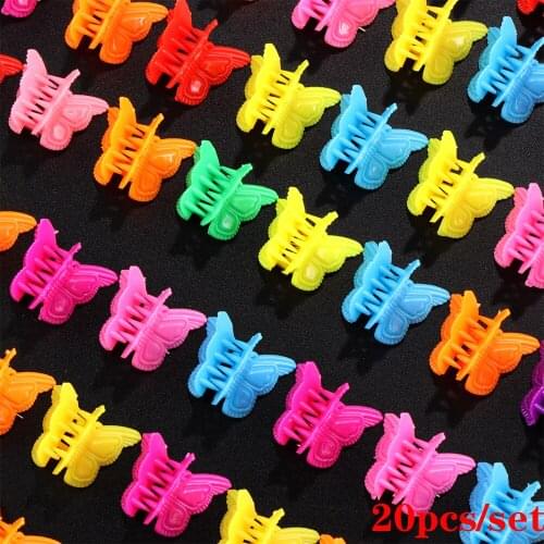 Female Mini Butterfly Hair Claws Clips Barrettes Mixed Color Hairpins Clip Dress Hair Accessories for Women Girls Baby Universal