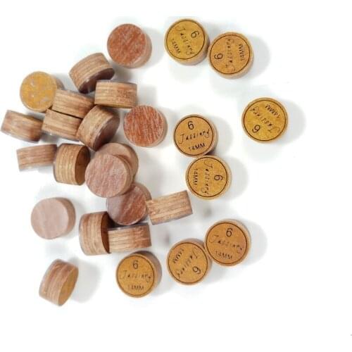 10pcs Jassinry 2018 latest 14mm Brown billiards Pool cue tips 6layers pigskin+transparent cushion Billiard accessories