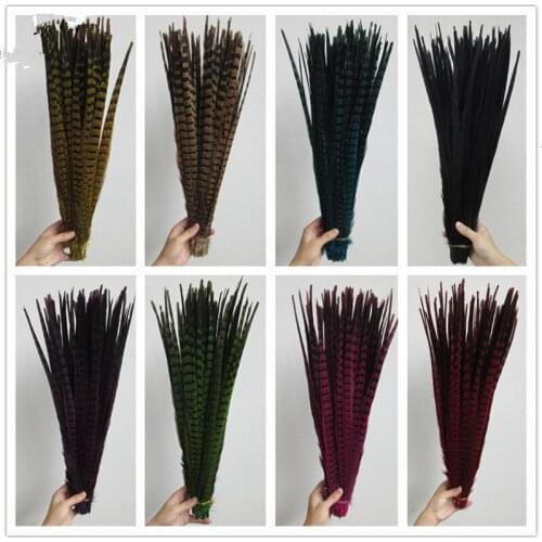 100pcs/lot Natural Pheasant Feathers 40-45cm 16-18inch High Quality Diy Jewelry Wedding Decorations Feathers For Crafts Plume
