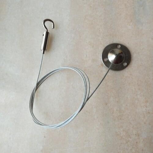 4pcs/lot 1.5mm steel wire rope hooks with Adjustable clamp for suspending Office chandelier/panel lamp use lighting Accessories