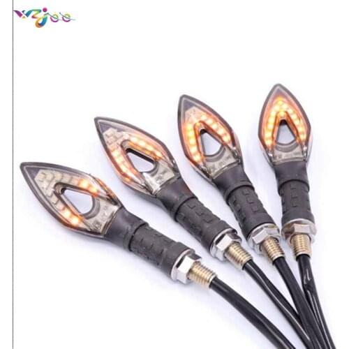4pcs Universal motorcycle running water turn signal LED turn signal shank can be used for off-road honda vehicles