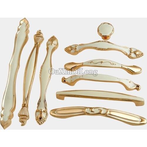 6PCS European Rural Style Kitchen Furniture Handles Modern Cupboard Drawer Wardrobe Cabinet Door Pull Handles & Knobs