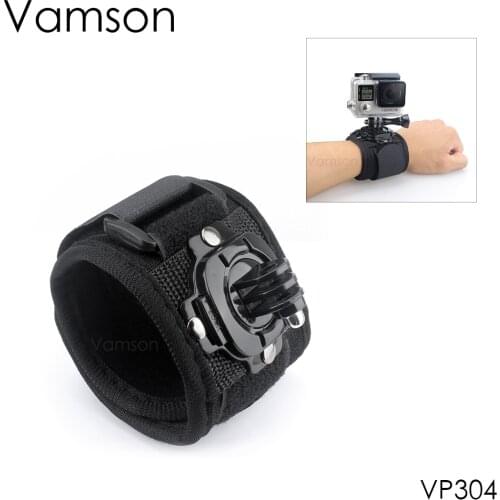 Vamson For Gopro Hero 7 6 5 4 Accessories 360 Degree Rotation Wrist Strap Mount for DJI OSMO Action for Xiomi Yi SJCAM VP304