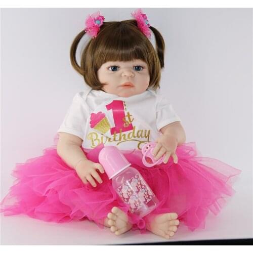 Bebes reborn wholesale NPK doll 23"57cm real silicone reborn baby doll newborn girl toddler alive dolls juguetes
