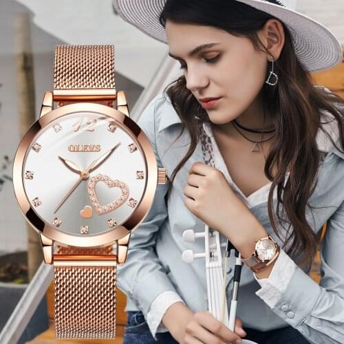 Rose Gold Women Watch Business Quartz Watch Ladies Top Brand Luxury Female Wrist Watch Sweetheart Girls Clock Relogio Feminin