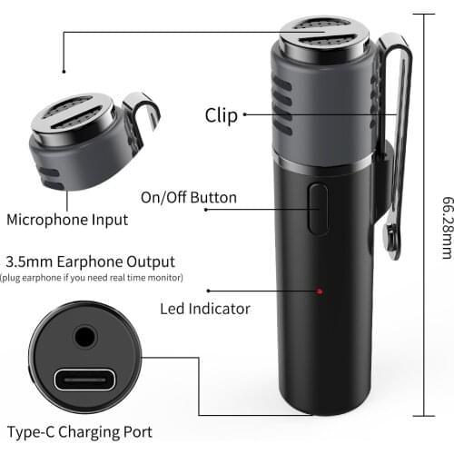 Digital Voice Recording Device Mini Hidden Voice Recorder Powered by Sabinetek