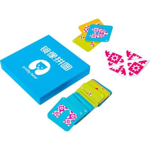 Kids Toddlers Mirror Image Puzzle Early Education IQ Game Creative Toy Kit