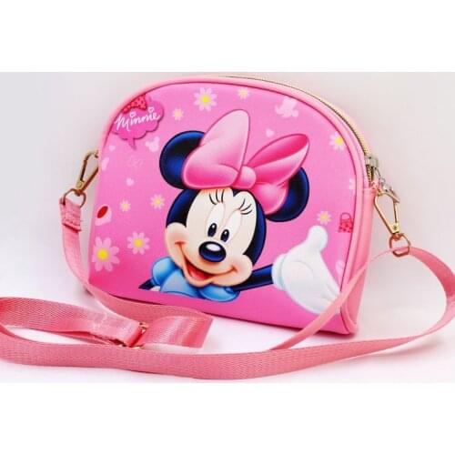 Disney princess children pu bag shoulder cartoon girl bag messenger Frozen Elsa handbag Mickey mouse minnie kid bag gift purse