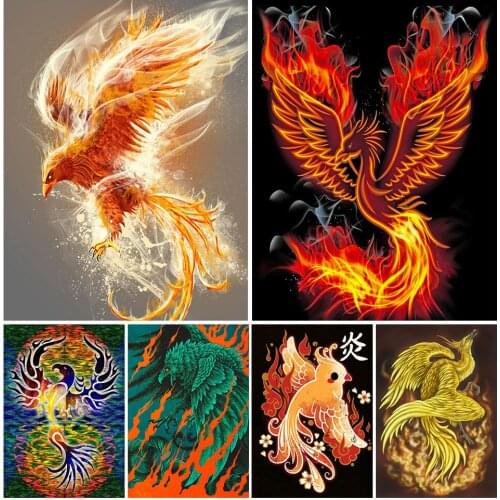 5D DIY Diamond Painting Phoenix Full Diamond Mosaic Eagle Picture Cross Stitch Animal Bird Embroidery Home Decoration Wall Art