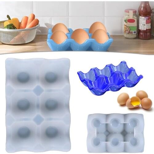 Creative Silicone Egg Grid Epoxy Mould Egg Holder Rack Mold Egg Storage Box Tray Kitchen Egg Storage Tools Gadgets Fast Shipping