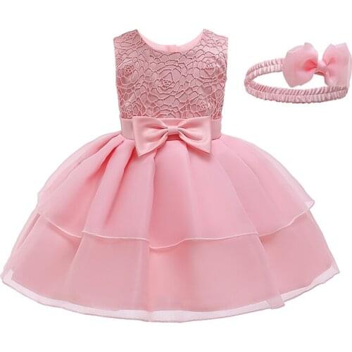 Summer Infant Dress Lace Baby Girls Princess Kids Dresses for Girls Birthday Party Gown 1-2 Age Newborn Baby Girl Clothes