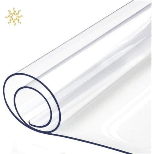 Oil-proof Waterproof Soft Glass Computer Desk Mat Pvc Transparent Frosted Waterproof Plastic Tablecloth Desk Mat Fillet