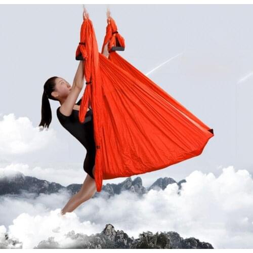 Micro-elastic Aerial Yoga Hammock Set Adult Anti-gravity Pilates Aerial Yoga Hammock Swing Fitness Equipment Handstand Trainer