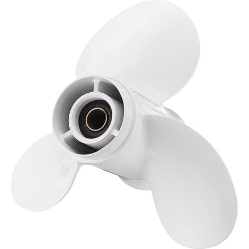 Marine Propeller For Yamaha 9.9-20HP 9 1/4 x 10 1/2 Outboard Propeller 683-45943-00-EL Aluminum Alloy 8 Spline Tooth 3 Blades