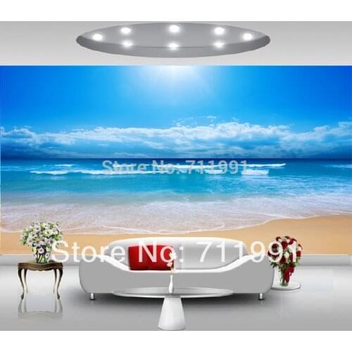 Custom papel DE parede photo large murals beach sea natural scenery to the sitting room the bedroom TV wall vinyl wallpaper