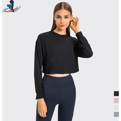 DEEPSENCE 2021 NEW Long Sleeve Workout Top Women Jogging Fitness Sports Wear Female Yoga Sport Crop Top Autumn Winter T-shirt