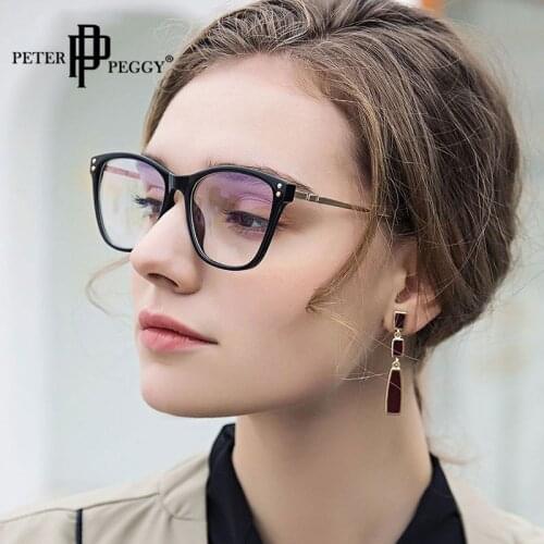 Square Anti Bule Ligth Fashion Optical Computer Glasses Women Luxury Transparent Lens TR90 Spectacles Frame BlueLight Eyewear