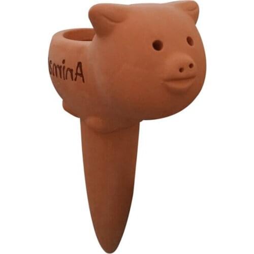 Plant Watering Spikes Dropper Clay 12*8.5*5cm 2PACK Ceramic Tool Animal For Indoor And Outdoor Plants Lovely Cartoon Automatic