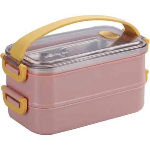 Portable Stainless Steel Lunch Box Portable Leakproof Food Kitchen Containers Japanese-Style Bento Lunch Box