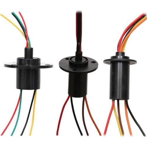 1PCS 2/3/4/6/8/12 Channel Mini Rotary Joint Slip Ring Dia 22/31mm 5A 10A 15A 30A 60A Gimbal Collector Electric Rings Connector