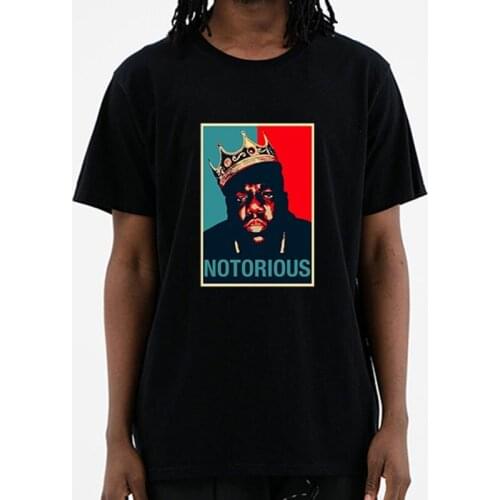 R.I.P Notorious Big Shirt Mens Short Sleeve Tshirt Hiphop Rock Biggie Smalls T Shirt Male Notorious B.I.G. Fashion Cotton Tees